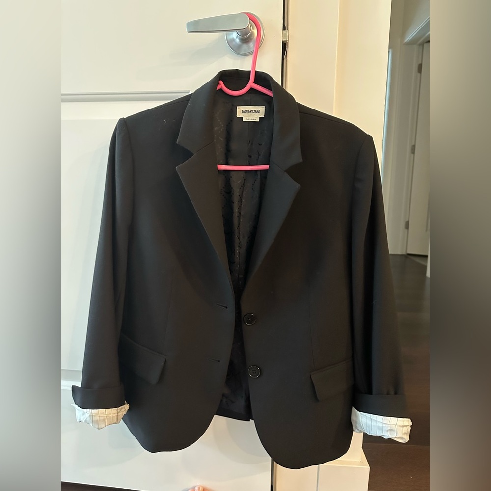 Zadig & Voltaire Elegant Black Blazer
